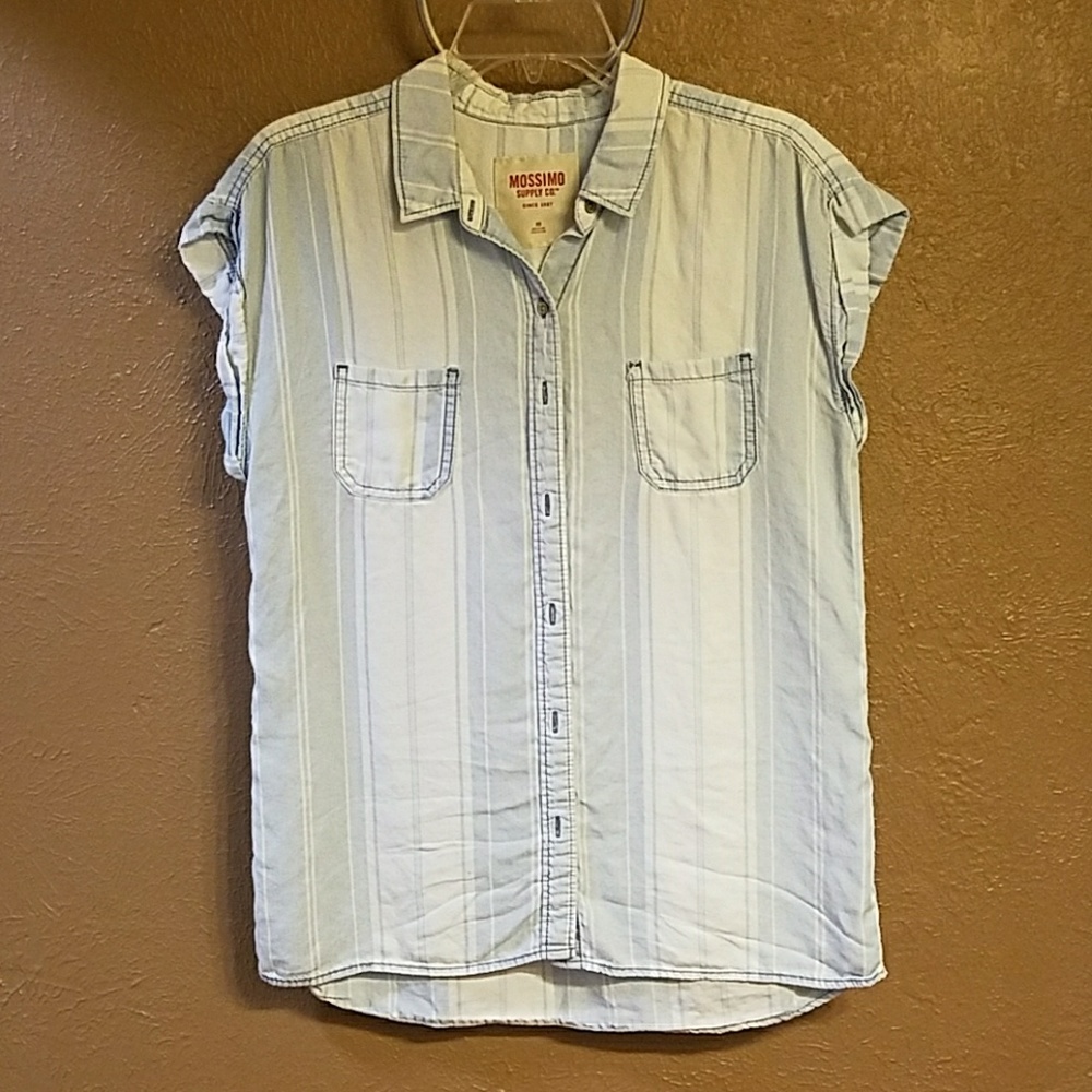Denim button down